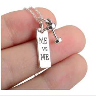 ME vs ME necklace; Sterling Sliver