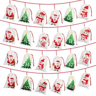 Calendar Christmas gift hanging bag