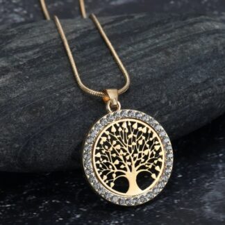 Asgard Crafted Celtic Tree Of Life Ladies Pendant With Cubic Zirconia