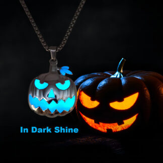 Halloween Ghost Festival Accessories, Luminous Pumpkin Pendant Necklace