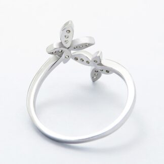 Sterling Silver Adjustable Butterfly Ring