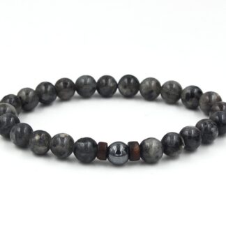 Personality Men's Black Volcanic Stone Bracelet