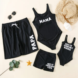 Family Matching Bathing Suits, Mother and child Swimsuit, Farther and Child Beach Swimsuit
