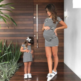 Mother - Daughter Matching Striped Dress
