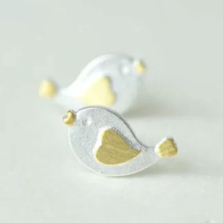 Real 925 Sterling Silver bird Earrings for Women Girls Gift Hot Fashion sterling-silver-jewelry Women Earrings