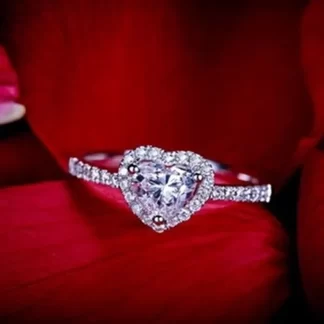 Hoyon 18K White Gold Plated 5A Zircon Stone Engagement Wedding Band Ring for Women Dropshipping