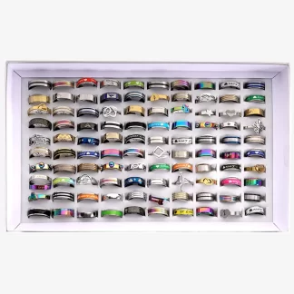 1pcs New Wholesale Cheap Mixed Unisex Women and Men's Finger Rings Set Wedding Engagement Jewelry Bulk Lot Stainless Steel Ring