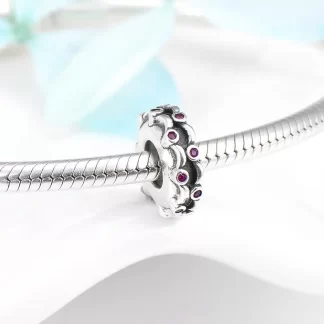 Real 925 Sterling Sliver Number 8 White Beads Clear CZ Stopper Spacer Beads Sharms for Bracelet Woman jewelry making Wholesale