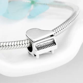 Real 925 sterling silver Microphone shaped Beads Charms for Bracelets Women's Accessories jewelry making Wholesale custom logo