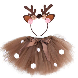 Reindeer Costume, Reindeer Tutu Skirt Set, Christmas deer Skirt